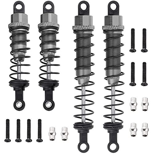 BAIJAC Metal Oil Filled Front&Rear Shock Absorber for 1/12 WLtoys 12428 12423 RC Car Crawler Upgrad Part ( Color : Titanium )