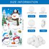 Elcoho 22 Pieces Snow Toss Games Banner Snow Toy Ball Set Winter Toss Cornhole Games Banner with Snow Toss Balls and Drawstring Bag for Xmas Indoor Outdoor Throwing Games Party Supplies view 2