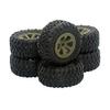 BAIJAC 6PCS FY004-15 33mm Width RC Car Tires Tyre Wheel Upgrades Accessories for Fayee FY004A 1/16 6WD RC Car Spare Parts (Color : Green Black) view 3