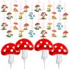28 Pcs Mushroom Birthday Party Decorations Hanging Swirls Foil Balloons 31 x 21 Inch Air Floating Balloon Fairy Wonderland Party Supplies Forest Plant Theme Wall Decor for Boys Girls Birthday view 1