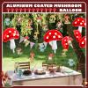 28 Pcs Mushroom Birthday Party Decorations Hanging Swirls Foil Balloons 31 x 21 Inch Air Floating Balloon Fairy Wonderland Party Supplies Forest Plant Theme Wall Decor for Boys Girls Birthday view 4