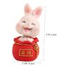 PRETYZOOM Rabbit Desktop Decoration Miniature Toys Shaking Head Bunny Figurine Car Bunny Ornament view 2
