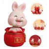 PRETYZOOM Rabbit Desktop Decoration Miniature Toys Shaking Head Bunny Figurine Car Bunny Ornament view 3