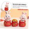 PRETYZOOM Rabbit Desktop Decoration Miniature Toys Shaking Head Bunny Figurine Car Bunny Ornament view 4