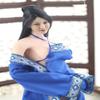 1/6 Scale Female Clothes,Female Ancient Nightgown Robe Clothing Han Costume for 12inch PH TBL JO Action Figure Body (Blue) view 3