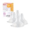 Pigeon Silicone Nipple (L) with Latch-On Line, Natural Feel, 6+ Months, 4 Counts view 1