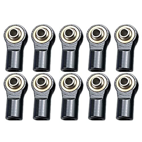 10PCS Metal M4 Link Tie Rod End Ball Joint for 1/10 RC CAR AXIAL SCX10-II 90046 90047 TRX-4 F350 Rc01 D90 ( Color : As Shown )