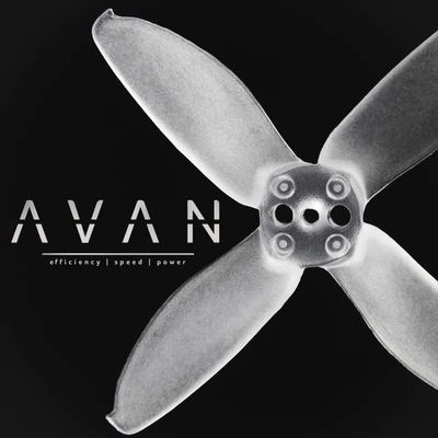 24pcs EMAX Avan Micro 2 Inch 4-Blade Racing Propellers for Drones (12x CW / 12x CCW) (Clear)