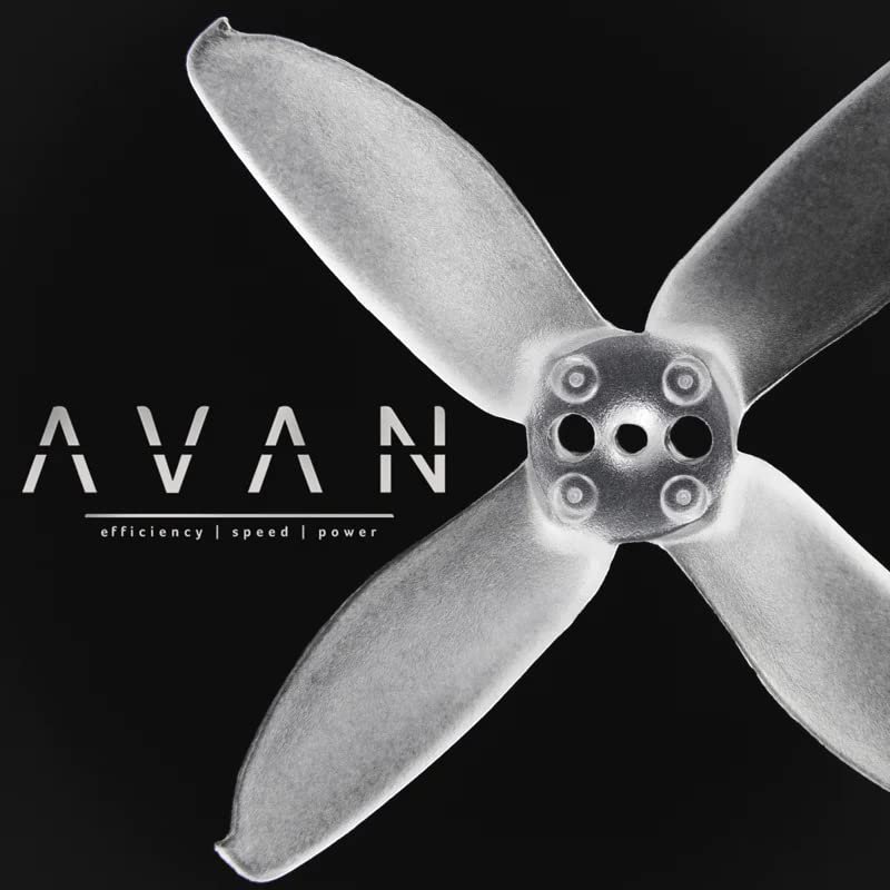 24pcs EMAX Avan Micro 2 Inch 4-Blade Racing Propellers for Drones (12x CW / 12x CCW) (Clear)