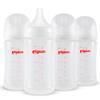 Pigeon PP Nursing Bottle Wide Neck, Anti-Colic, Streamlined Body, Natural Feel, Easy to Clean, 8.1 Oz(Pack of 4), Includes 4pcs M Nipples (3m+) view 1