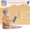 Baby Realistic TV Remote Control Toy with Light and Sound, Upgrade Adjustable Volume, Early Educational Musical Toys with 3 Language English,French and Spanish Gift Toy for 3+ Months Boys or Girls view 2