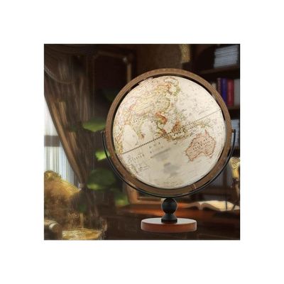 Habiba Globes 12 in Large Globes 720 Rotation Globes of Earth with Metal and Wood Stand Topographical Political World Globe for Adults Unique