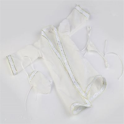 Fremego 1/6 Scale Female Clothes,Female Ancient Nightgown Robe Clothing Han Costume for 12inch PH TBL JO Action Figure Body (White)