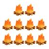 10Pcs Miniature Campfire Dollhouse Fire Ornament Decor Model Fire Model Handicraft Fake Fire Pretend Toy Resin Bonfire Model Miniature Decoration view 1
