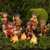 10Pcs Miniature Campfire Dollhouse Fire Ornament Decor Model Fire Model Handicraft Fake Fire Pretend Toy Resin Bonfire Model Miniature Decoration view 3
