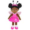 JUSTQUNSEEN Black Baby Doll,Blacks Dolls African American Stuffed Toy,12 Rag Dolls for Girls Soft Gifts,Brown Doll Fairy Baby Toy Plush Toys for Christmas Birthday Party(Small-Black Butterfly) view 1