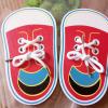 Acxico 2 pcs Wooden Lacing Shoe Learn to Tie Laces Threading Educational Motor Skills Toy view 2