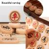 Wooden Foldable Chinese Chess Xiangqi Travel Game Set, Wooden Chess Pieces 32 Traditional Tabletop Strategy and Skill Game Puzzle Games for Adults view 3