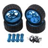 65mm Alloy Wheel Tire Tyre with Lengthened 12mm Combiner for Wltoys 144001 A959 A949 A969 A959B RC Car Parts ( Color : Blue ) view 1