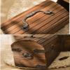 Wooden Piggy Bank Vintage Indestructible Money Banks Creative with Lock and Key Money Saving Box Birthday view 3