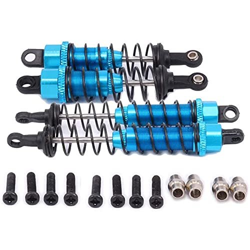 Metal Oil Filled Front&Rear Shock Absorber for 1/12 WLtoys 12428 12423 RC Car Crawler Upgrad Part ( Color : Blue )