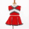 Aislor Girl's Cheer Leader Costume Cheerleading Uniform Fancy Dress Outfit Cosplay Halloween Costume with Pom Poms 2 Red 14 Years view 4