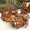 45 pcs Mega Outdoor Carbonized Wooden Building Blocks Set for Kids Toddlers 3-12, Giant Wooden Blocks Big Set for Kindergarten Yard, Jumbo Blocks (Jumbo Set 1#: 34 lbs (15.5kg) view 1