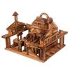 45 pcs Mega Outdoor Carbonized Wooden Building Blocks Set for Kids Toddlers 3-12, Giant Wooden Blocks Big Set for Kindergarten Yard, Jumbo Blocks (Jumbo Set 1#: 34 lbs (15.5kg) view 4
