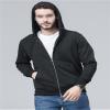 Maiyifu-GJ Men's Full Zip Long Sleeve Hoodies Lightweight Slim Fit Solid Color Hoodie Hooded Sweatshirt With Kanga Pocket (Black,Small) view 4
