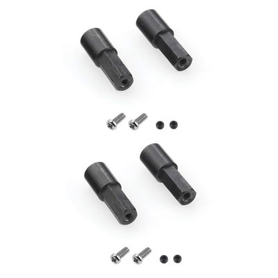 4 Pcs Metal Rear Axle Shaft for WPL D12 C14 C24 C34 B14 B24 C16 B36 MN D90 MN99S RC Car Upgrade Parts Accessories ( Color : Black )