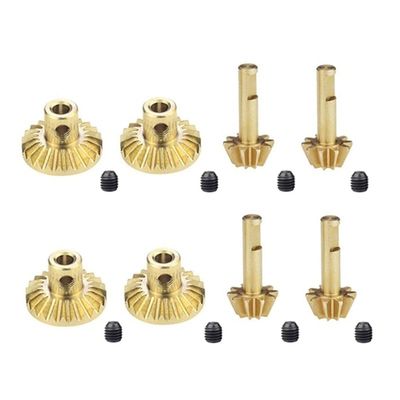 8Pcs Brass Front & Rear Axle Gear Drive Shaft Gear Upgrade Accessories for WPL C14 C24 B24 B36 MN D90 D99 MN99S Parts (Color : Yellow)