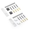 2 Set Metal Servo Fixed Mount Bracket Kit for WPL B14 B16 B36 C24 C34 1/16 RC Truck Car Upgrade Parts, Black & Silver view 1