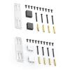 2 Set Metal Servo Fixed Mount Bracket Kit for WPL B14 B16 B36 C24 C34 1/16 RC Truck Car Upgrade Parts, Black & Silver view 2