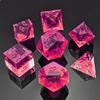 Bescon Crystal Clear (Unpainted) Sharp Edge DND Dice Set of 7, Razor Edged Polyhedral D&D Dice Set for Dungeons and Dragons Role Playing Games, WineRed Color view 1