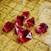 Bescon Crystal Clear (Unpainted) Sharp Edge DND Dice Set of 7, Razor Edged Polyhedral D&D Dice Set for Dungeons and Dragons Role Playing Games, WineRed Color view 2