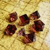 Bescon Crystal Clear (Unpainted) Sharp Edge DND Dice Set of 7, Razor Edged Polyhedral D&D Dice Set for Dungeons and Dragons Role Playing Games, Coffee Color view 2