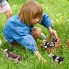 LC JoyCre Realistic Cows Toys for Kids 4pcs Simmental Cow Holstein Calf Lying Calf Cake Topper Farm Animal Set Deco Collection School Gift for Toddlers view 3