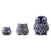 Set of 3 Money Banks Blue and White Ceramic Piggy Bank Creative Fun Cute Coin Counter Jar Large Capacity Great Toy Gift view 1