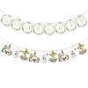 2 Pcs First Holy Communion Gold Glitter Baptism Banner Decorations Baptism Decorations God Bless Banner Christening Decorations Confirmation Decorations Kids' Party Banners Baby Shower Girl Boy Party view 1
