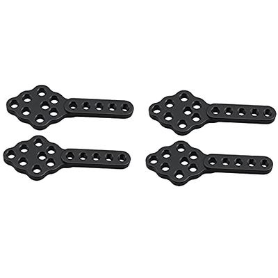 4Pcs CNC Metal Shock Absorber Mount Adjust Height Angle Stand for RC Crawler Car Axial SCX10 90046 D90 D110 ( Color : Black )