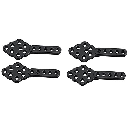 4Pcs CNC Metal Shock Absorber Mount Adjust Height Angle Stand for RC Crawler Car Axial SCX10 90046 D90 D110 ( Color : Black )