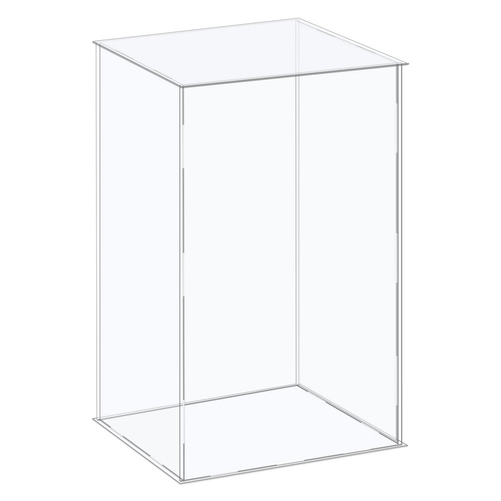 MECCANIXITY Acrylic Display Case Plastic Box Cube Storage Box Clear Assemble Showcase 12.2x10.2x16.1 Inch for Collectibles