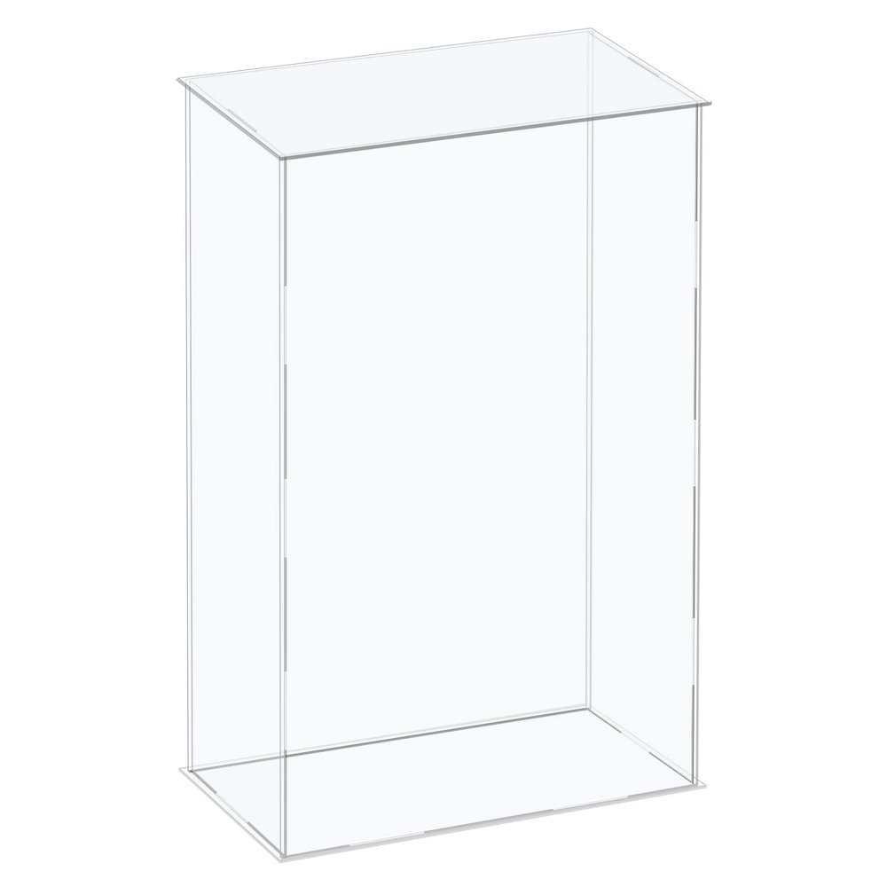 MECCANIXITY Acrylic Display Case Plastic Box Cube Storage Box Clear Assemble Showcase 6.3x4.3x16.1 Inch for Collectibles