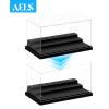 AELS 3-Level Acrylic Display Case Set, Dustproof Showcase for Collection, Clear, Removable (Black - 4 Packs) view 3