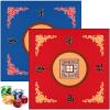 2 Pcs Mahjong Mat Mahjong Table Cover Non-Slip Noise Reduction Gaming Mat for Poker Board Tile Games Dominoes Party Festival Reunion 30.7 x 30.7 Inches(Blue, Red) view 1