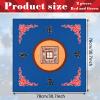 2 Pcs Mahjong Mat Mahjong Table Cover Non-Slip Noise Reduction Gaming Mat for Poker Board Tile Games Dominoes Party Festival Reunion 30.7 x 30.7 Inches(Blue, Red) view 2