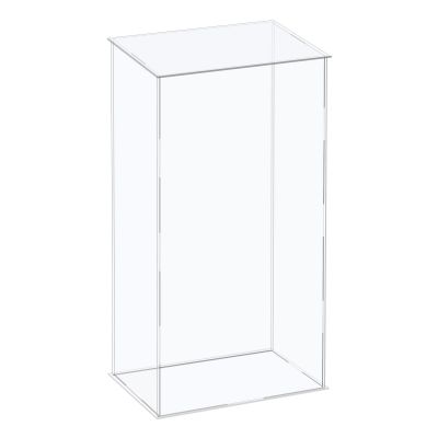 MECCANIXITY Acrylic Display Case Plastic Box Cube Storage Box Clear Assemble Showcase 4.3x4.3x16.1 Inch for Collectibles