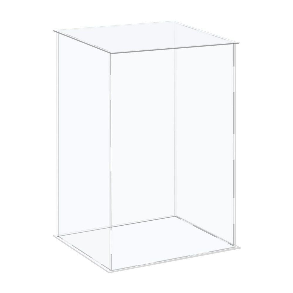 MECCANIXITY Acrylic Display Case Plastic Box Cube Storage Box Clear Assemble Showcase 10.2x8.3x12.2 Inch for Collectibles