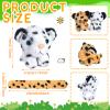 Sosation 6 Pcs Tiger Leopard Stuffed Animal Slap Bracelets for Kids Hug Slap Bracelet Bulk Tiger Leopard Stuffed Animal Plush Kids Toy for Halloween Birthday Gifts Party Favors(Leopard Style) view 3