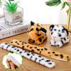 Sosation 6 Pcs Tiger Leopard Stuffed Animal Slap Bracelets for Kids Hug Slap Bracelet Bulk Tiger Leopard Stuffed Animal Plush Kids Toy for Halloween Birthday Gifts Party Favors(Leopard Style) view 4